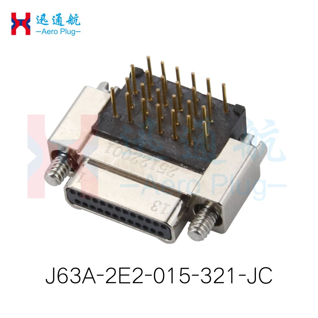 J63A Right-Angle PCB Plug with Locking Screws(for Marine Navigation Radar Signal Board Connections)